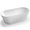 Ruvati 67-inch White epiStone Solid Surface Oval Freestanding Bath Tub Omnia Matte RVB6750WH - alternate 3